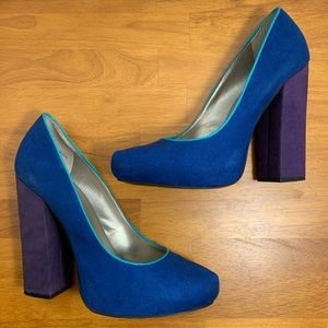 Free Press Platform 5” Heels Blue Size 7